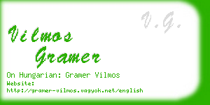 vilmos gramer business card